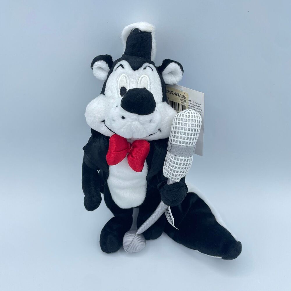 Vintage Pepe Le Pew Warner Bros Studio Store Plush Hollywood Bean Bag NWT